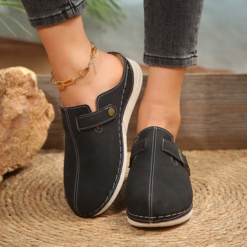 Xajzpa Large Size 42 Baotou Half Slippers for Women Spring Summer Shoes New Fashion Casual Solid Lightweight Outside Wear Slipper